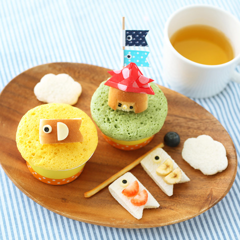 こいのぼりの蒸しパンプレート