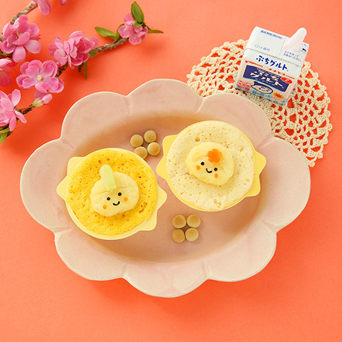 ひなまつりの蒸しパン
