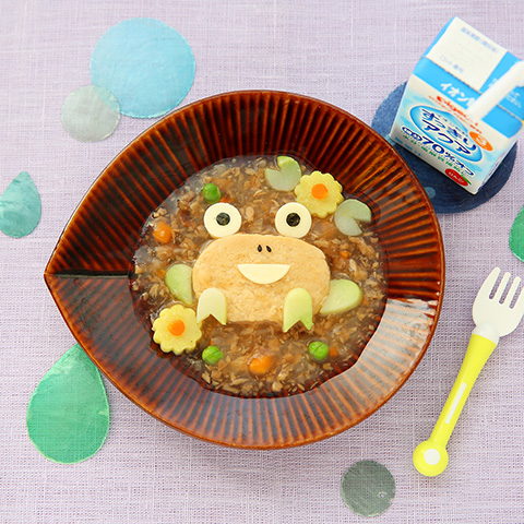 かえるくんの豆腐ハンバーグ
